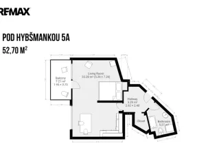 Prodej bytu 2+kk, Praha - Smíchov, Pod Hybšmankou, 53 m2