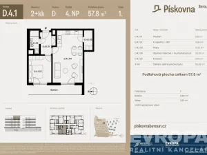 Prodej bytu 2+kk, Beroun, 55 m2
