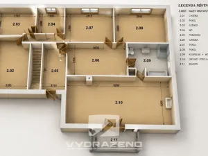 Prodej bytu 5+1, Roztoky, 176 m2