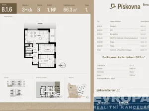 Prodej bytu 3+kk, Beroun, 63 m2