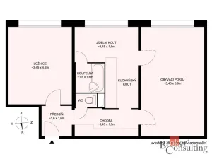 Prodej bytu 2+1, Písek - Budějovické Předměstí, Smrkovická, 60 m2