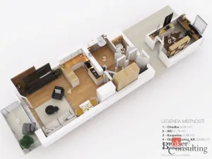 Pronájem bytu 1+kk, Jablonec nad Nisou - Rýnovice, Jezdecká, 35 m2