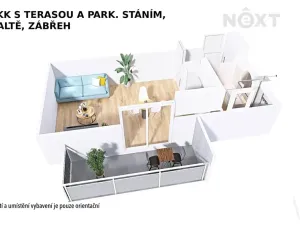 Pronájem bytu 1+kk, Zábřeh, Na Křtaltě, 30 m2