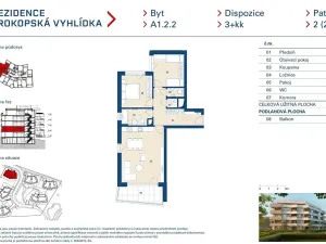 Prodej bytu 3+kk, Praha - Jinonice, Radlická, 76 m2