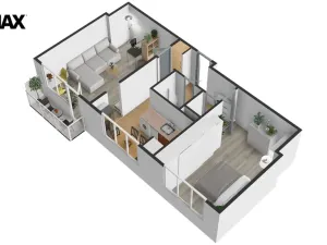 Pronájem bytu 2+1, Praha - Letňany, Vítkovická, 52 m2
