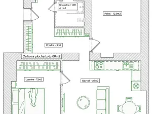 Prodej bytu 3+kk, Ostrava - Zábřeh, Rodimcevova, 60 m2