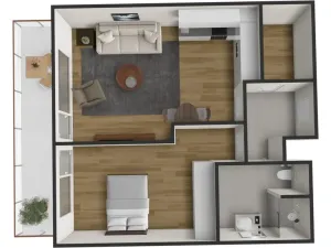 Pronájem bytu 2+kk, Kralupy nad Vltavou - Lobeček, J. Wolkera, 63 m2