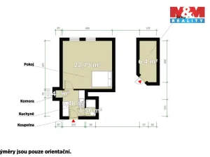 Prodej bytu 1+kk, Plzeň - Lobzy, Rokycanská, 30 m2