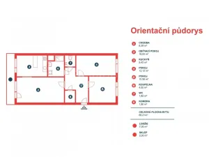 Pronájem bytu 3+1, Praha - Střížkov, Jablonecká, 68 m2