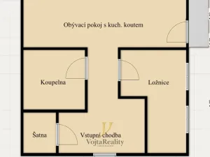 Pronájem bytu 2+kk, Olomouc, Wolkerova, 38 m2