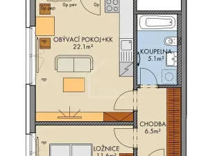 Pronájem bytu 2+kk, Praha - Vysočany, Pod Harfou, 45 m2
