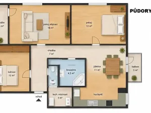 Pronájem bytu 3+1, Luhačovice, A. Václavíka, 68 m2