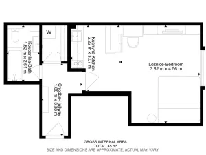 Pronájem bytu 1+kk, Brno - Židenice, Gajdošova, 34 m2