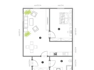 Pronájem bytu 2+kk, Teplice, Českobratrská, 51 m2