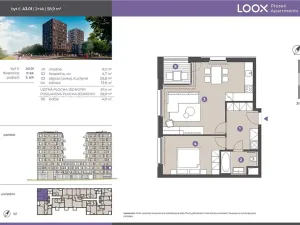 Pronájem bytu 2+kk, Praha - Prosek, Litoměřická, 57 m2