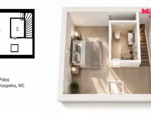 Prodej bytu 2+1, Praha - Lochkov, K celinám, 54 m2