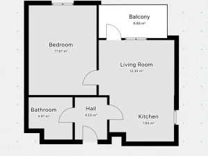 Pronájem bytu 2+kk, Praha - Vysočany, Strnadových, 50 m2