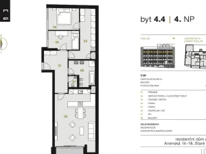 Pronájem bytu 3+kk, Brno - Staré Brno, Anenská, 105 m2