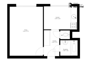 Pronájem bytu 1+1, Zlín, Javorová, 34 m2