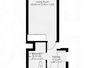 Pronájem bytu 2+kk, Praha - Košíře, Vrchlického, 48 m2