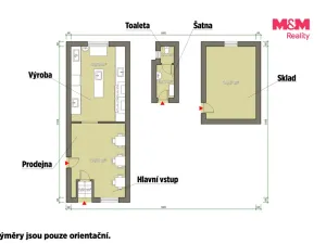 Pronájem obchodního prostoru, Plzeň - Skvrňany, Křimická, 65 m2