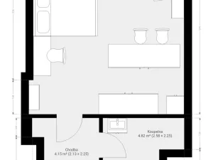 Pronájem bytu 1+kk, Brno, Hybešova, 39 m2