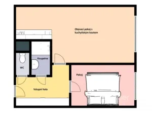 Pronájem bytu 2+kk, Praha - Horní Počernice, Ruprechtická, 43 m2
