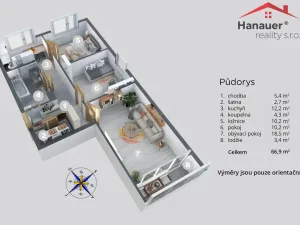 Prodej bytu 3+1, Děčín - Děčín III-Staré Město, Jezdecká, 67 m2