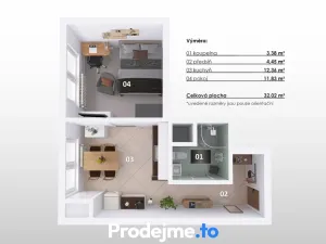 Pronájem bytu 1+1, Brno, Palackého třída, 33 m2