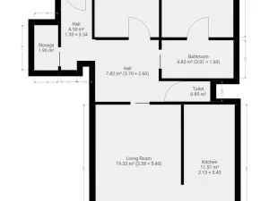Pronájem bytu 3+kk, Praha - Záběhlice, Zvolenská, 78 m2
