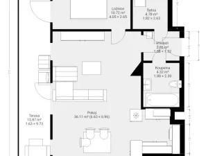 Pronájem bytu 2+kk, Slavkov u Brna, Slovanská, 63 m2