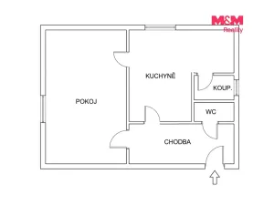 Prodej bytu 1+1, Strakonice - Strakonice II, Bezděkovská, 43 m2
