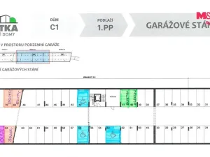 Pronájem garážového stání, Brandýs nad Labem-Stará Boleslav, Generála Sedláčka, 9 m2