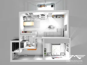 Pronájem bytu 2+kk, Praha - Libeň, Kovanecká, 55 m2