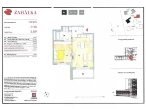 Pronájem bytu 2+kk, Praha - Modřany, Mezi vodami, 55 m2