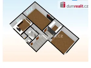 Pronájem bytu 2+kk, Praha - Břevnov, Pod Královkou, 50 m2