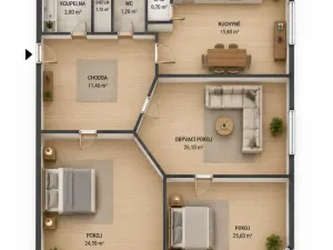 Prodej bytu 3+1, Praha - Strašnice, Mrštíkova, 97 m2