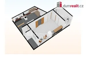 Pronájem bytu 2+kk, Praha - Žižkov, Čajkovského, 45 m2