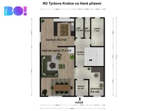 Prodej rodinného domu, Kralice na Hané, Tyršova, 190 m2