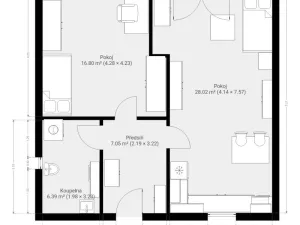 Pronájem rodinného domu, Krokočín, 60 m2