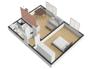 Pronájem bytu 2+kk, Praha - Modřany, Pískařská, 45 m2