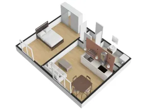 Pronájem bytu 2+kk, Praha - Modřany, Pískařská, 45 m2