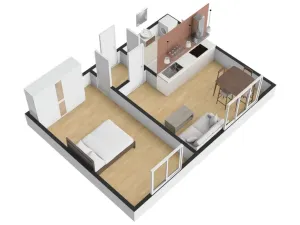 Pronájem bytu 2+kk, Praha - Modřany, Pískařská, 45 m2