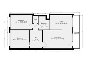Pronájem bytu 3+1, Praha - Krč, Sládkovičova, 62 m2