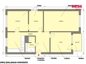 Prodej bytu 4+1, Sokolov, Atletická, 77 m2