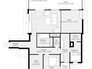 Pronájem bytu 4+kk, Brno, Trýbova, 131 m2