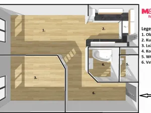 Pronájem bytu 2+kk, Březnice, Rožmitálská, 45 m2