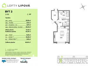 Prodej bytu 2+kk, Hodonice, 42 m2
