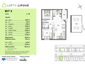 Prodej bytu 4+kk, Hodonice, 101 m2
