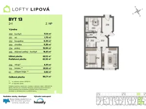 Prodej bytu 2+1, Hodonice, 62 m2